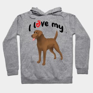 I Love My Chesapeake Bay Retriever Dog Hoodie